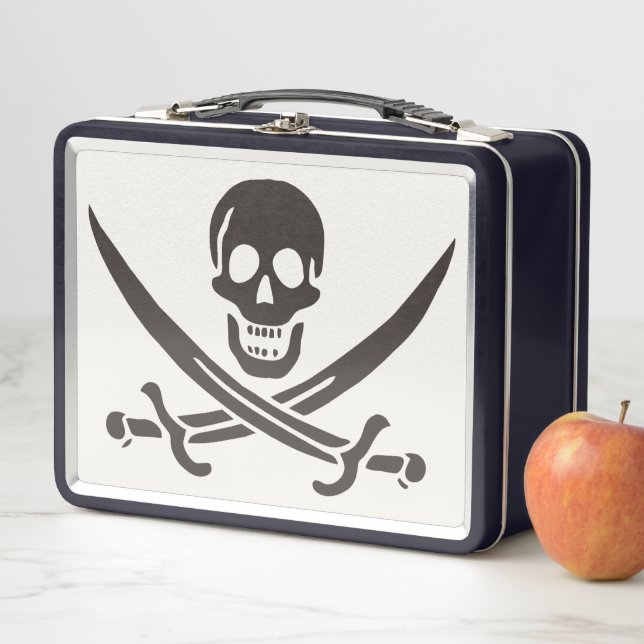 Obsidian Skull Schwerter Pirate Flag Calico Jack Metall Brotdose (Beispiel)
