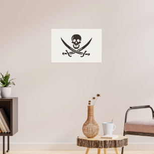 Obsidian Skull Schwerter Pirate Flag Calico Jack Poster