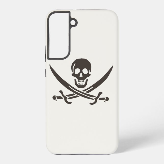 Obsidian Skull Schwerter Pirate Flag Calico Jack Samsung Galaxy Hülle (Rückseite)