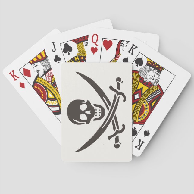 Obsidian Skull Schwerter Pirate Flag Calico Jack Spielkarten (Rückseite)