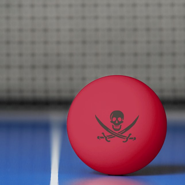 Obsidian Skull Schwerter Pirate Flag Calico Jack Tischtennisball (Netto)