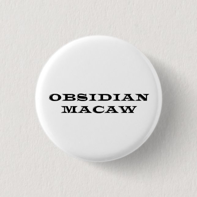 Obsidianmacaw-Logo-Knopf Button (Vorderseite)