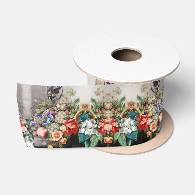 OBST, BLUME, GEFÜHLE, KLEINE GEFÜHLE UND LEBENSMIT SATINBAND (Spule)