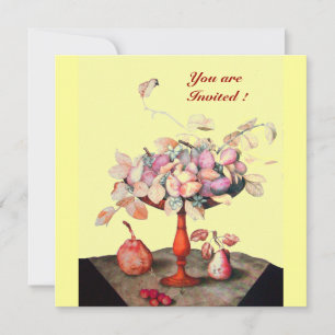 OBST/BLUME, PRUNES UND BLÄTTER DER SAISON EINLADUNG