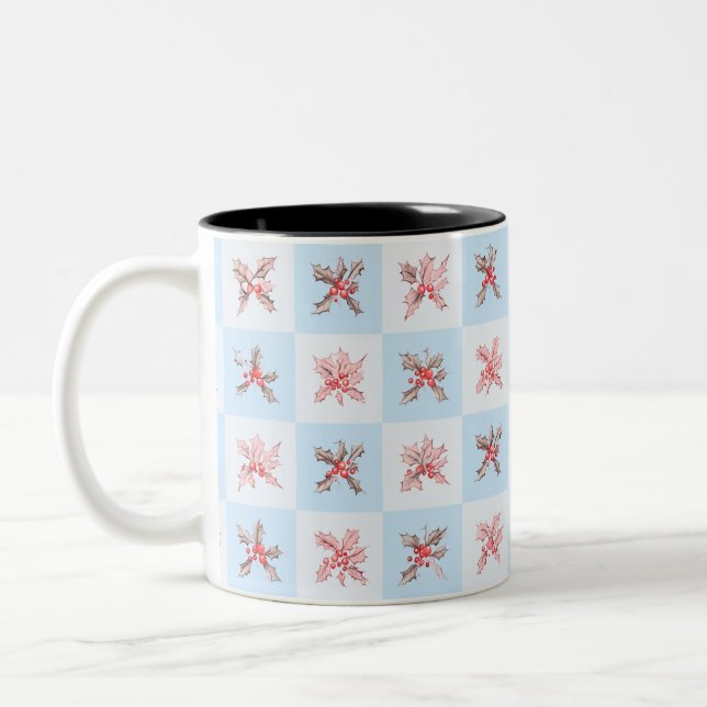 Obst, das mich an den Winter erinnert Zweifarbige Tasse (Links)