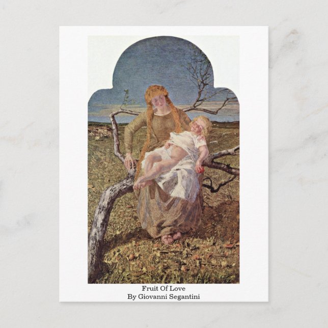 Obst der Liebe von Giovanni Segantini Postkarte (Vorderseite)