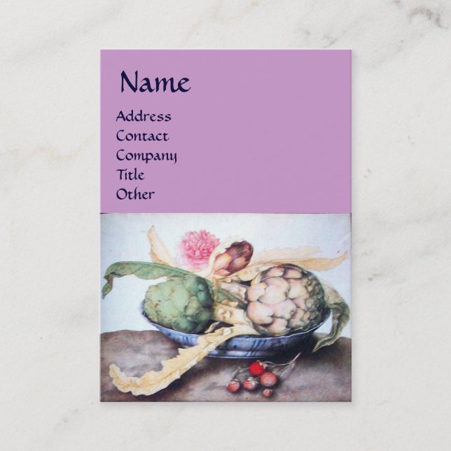 OBST DER SAISON 4- KÜNSTLER, ROSE & STRAWBERRIES VISITENKARTE (Vorderseite)