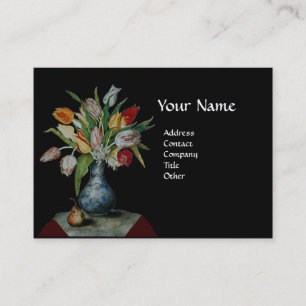 OBST DER SAISON - TULIPS MONOGRAMM, schwarz-weiß Visitenkarte