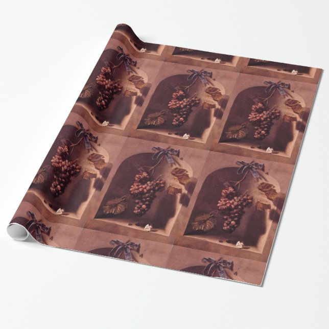 OBST DER SAISON - WOHLSTAND Antiquitätenrosa Geschenkpapier (Ungerollt)