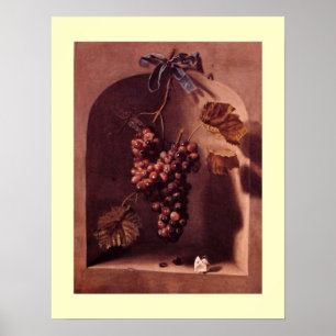 OBST DER SAISON - WOHLSTAND rosa antike rote Sahne Poster