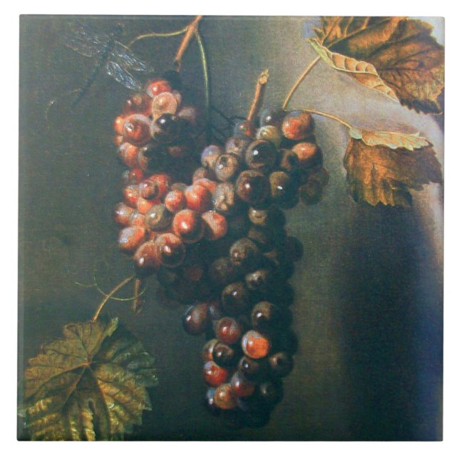 OBST DER SAISON - WOHLSTAND TRAGED GRAPES Rustikal Fliese (Vorderseite)