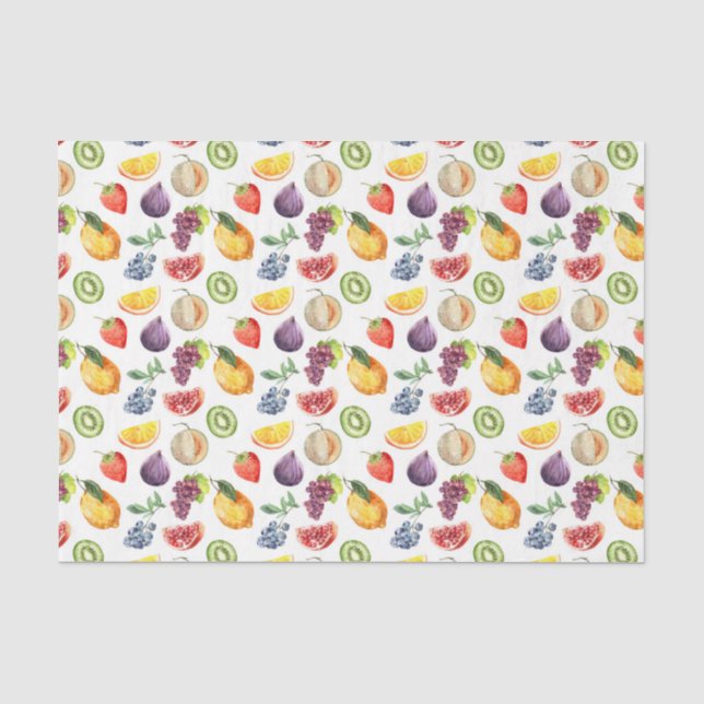 Obst (Design 48 Gelb/Orange Serie) Seidenpapier (Vorderseite)