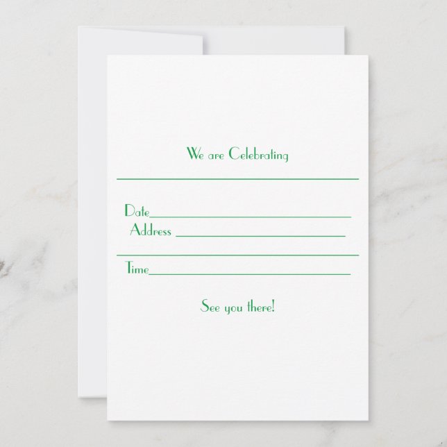 Obst-Einladung Party Einladung (Rückseite)