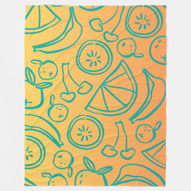 Obst Fleecedecke (Vorderseite)