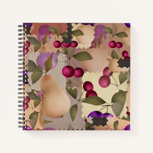 Obst, Flickwerk Notizbuch (Vorderseite)