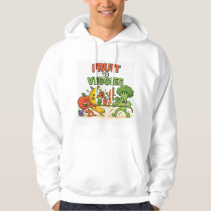 Obst gegen Veggies - Funny Tug Cartoon Design Hoodie