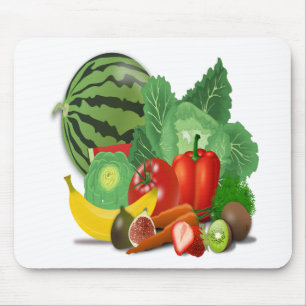 Obst Gemüse Artischocken Banane Mousepad