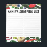 Obst & Gemüse Lebensmittelgeschäft Notizblock<br><div class="desc">Machen Sie Ihre Shopping-Listen stilvoll mit diesem maßgeschneiderten Einkaufs-, Speisen- oder Liste-Notizblock. Passen Sie Ihre Bedürfnisse an oder fügen Sie Anzug hinzu. Behalte oder löscht auch die Zeilen. Karo in meinem Shop für mehr Größen und Stile!</div>