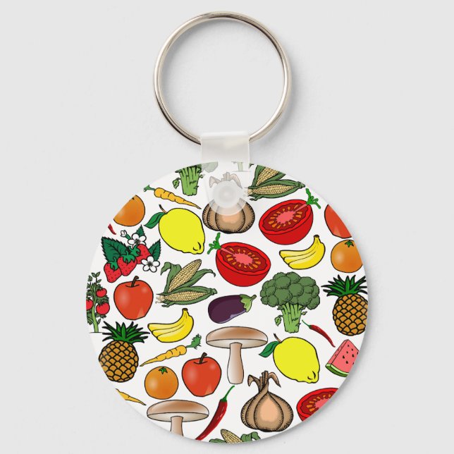 Obst & Gemüse Schlüsselkette, wählen Sie Stil Schlüsselanhänger (Vorderseite)