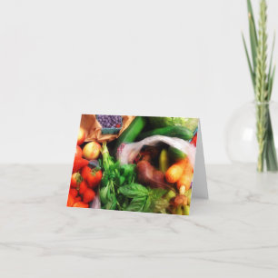 Obst in Veg - Notizkarten Dankeskarte