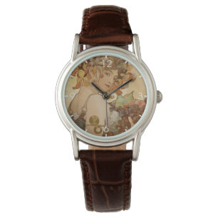 Obst (Jugendstil) (Portrait von Frauen) (Obst) Armbanduhr