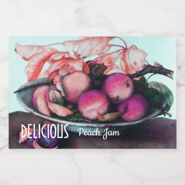 OBST/Pfirsichmarmelade/Pfirsichmarmelade Lebensmitteletikett (Einzelnes Label)