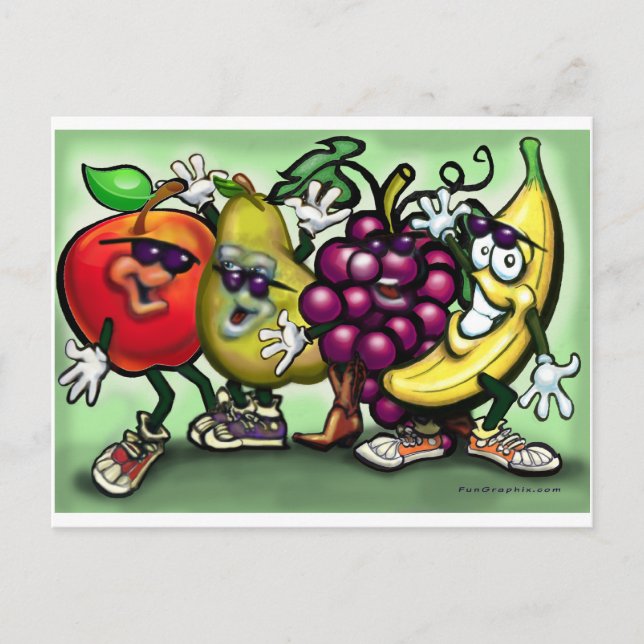Obst Postkarte (Vorderseite)