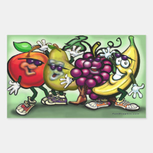 Obst Rechteckiger Aufkleber