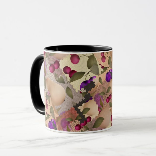 Obst, Tasse aus Patchwork (Vorderseite Links)