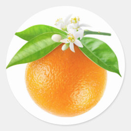 Obst und Blume Runder Aufkleber