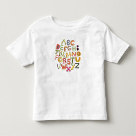 Obst und Gemüse Alphabet - Nahrungsmittel ABC - Kleinkind T-shirt