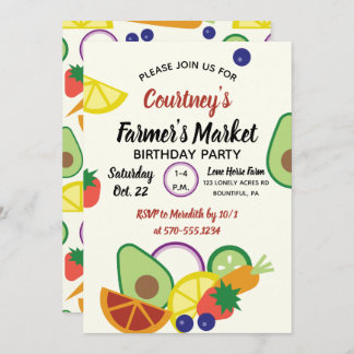 Obst und Gemüse der Geburtstagspartei Einladung
