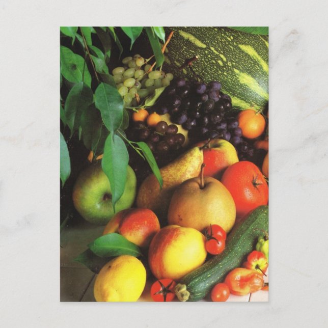 Obst und Gemüse, Eigenernte Postkarte (Vorderseite)