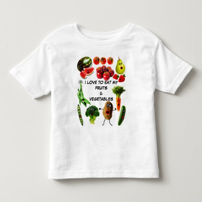 Obst und Gemüse essen Kleinkind T-shirt (Vorderseite)