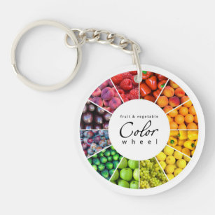 Obst- und Gemüse Farbrad (12 Farben) Schlüsselanhänger