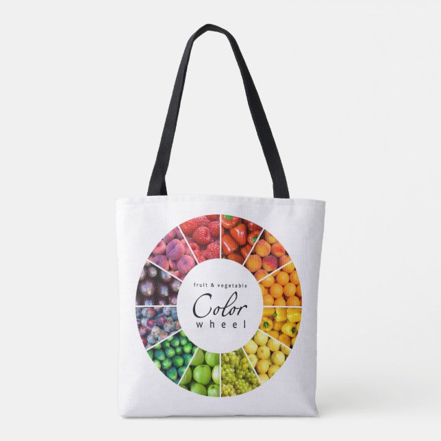 Obst- und Gemüse Farbrad (12 Farben) Tasche (Rückseite)