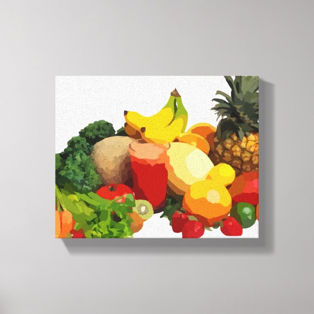 Obst und Gemüse gepackte Canvas Kunst Leinwanddruck (Vorderseite)