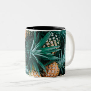 Obst und Gemüse in Farbe Zweifarbige Tasse
