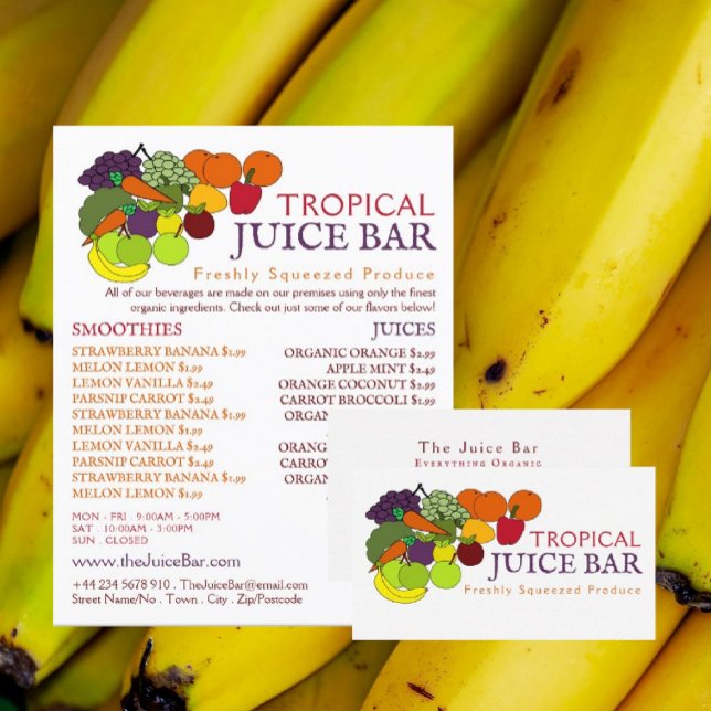 Obst und Gemüse, Juice-Bar Flyer (Von Creator hochgeladen)