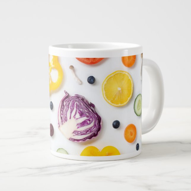 Obst und Gemüse Jumbo-Tasse (Vorderseite Rechts)