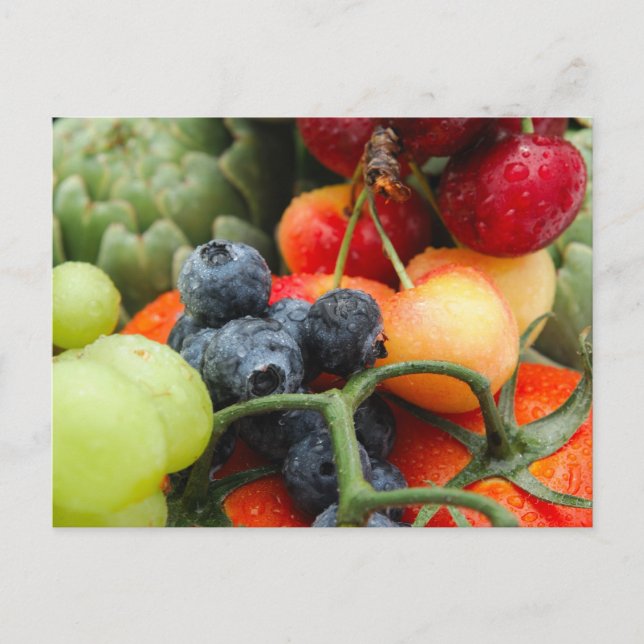 Obst und Gemüse Postkarte (Vorderseite)