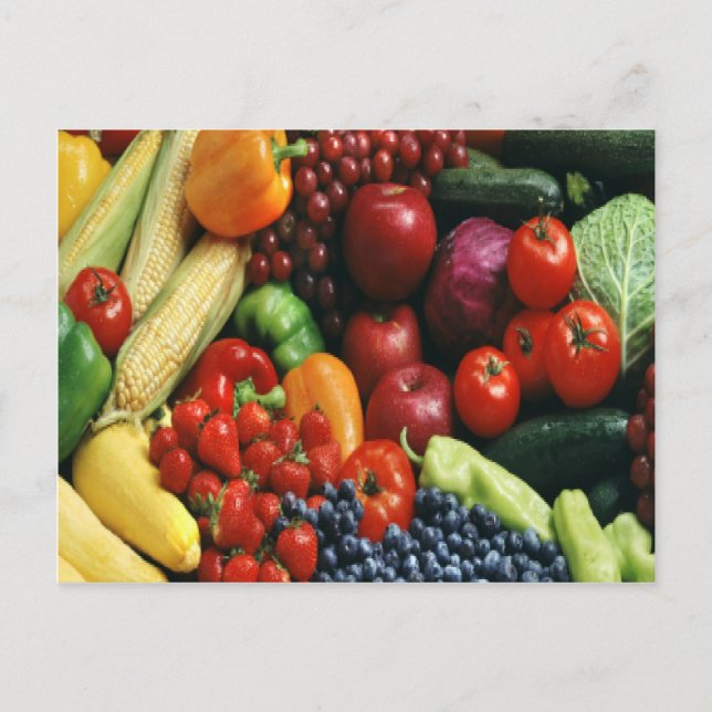 OBST UND GEMÜSE POSTKARTE (Vorderseite)