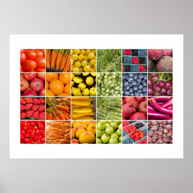 Obst und Gemüse Sammelplakat Poster (Vorne)