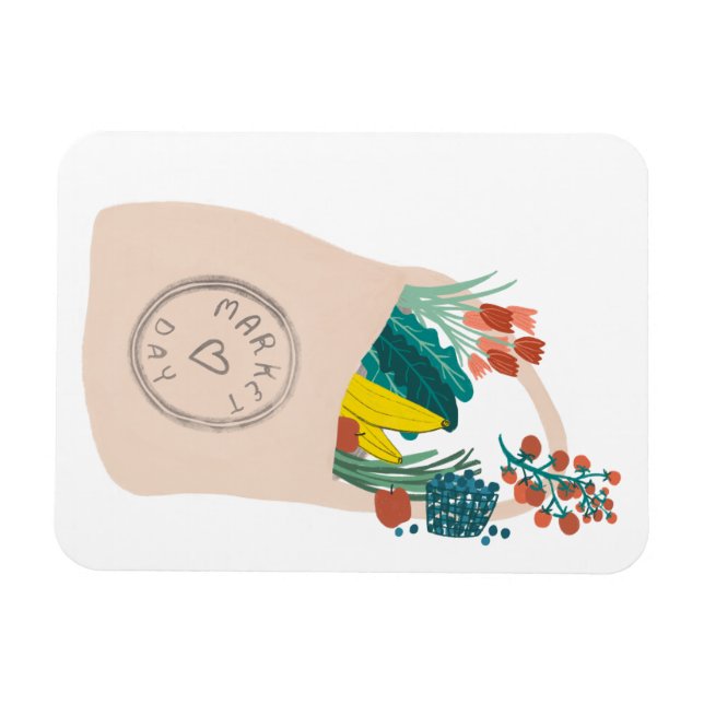 Obst- und Gemüseanbau Bauern Markt Magnet (Horizontal)