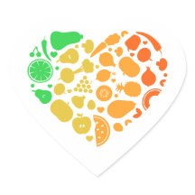 Obst- und Gemüseherz - Großes Veganes Geschenk