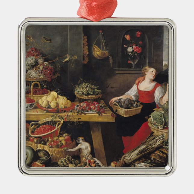 Obst- und GemüseMarkt Ornament Aus Metall (Vorne)