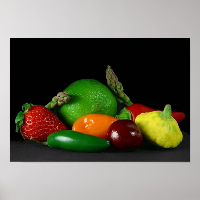 Obst- und Gemüseposter AB 14.95 Uhr Poster (Vorne)