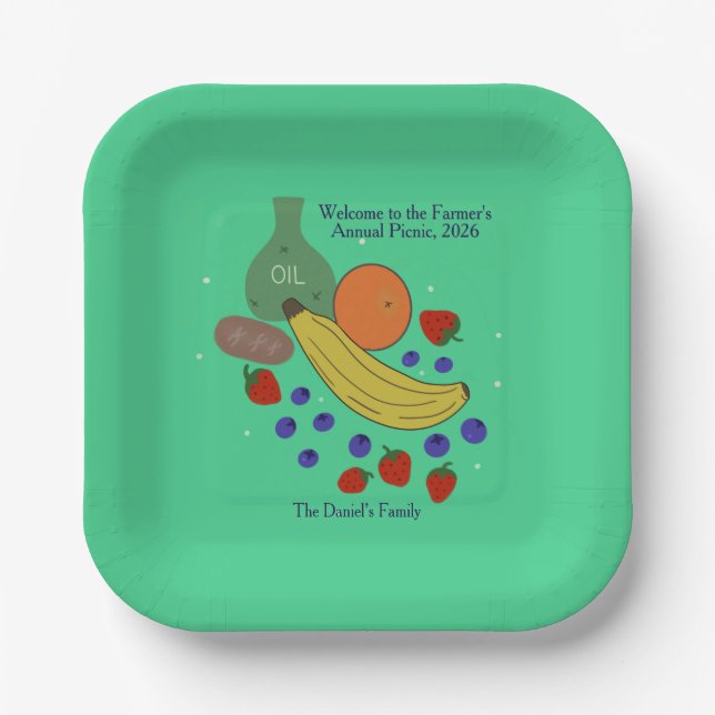 Obst- und Öl- 18-cm-Event-Teller Pappteller (Vorderseite)