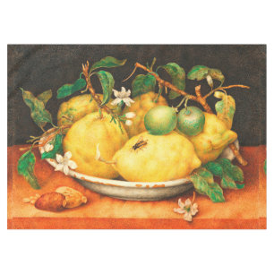 OBST UND WEISSE BLUME DER SAISON TISCHDECKE