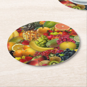 Obst-Untersetzer Runder Pappuntersetzer